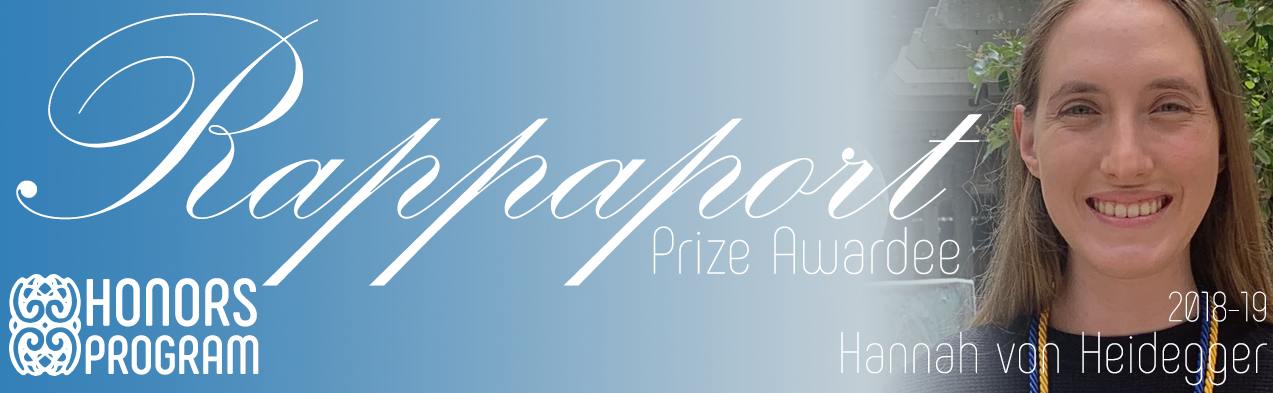 2018-19 Rappaport Prize Awardee, Hannah von Heidegger